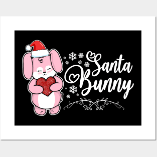 Santa Bunny Posters and Art